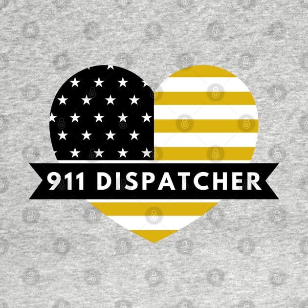 Dispatcher Heart for 911 Police First Responders by Shirts by Jamie